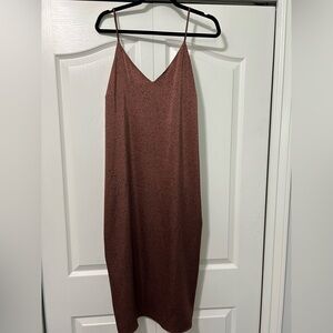 Reitmans Red Sleeveless Slip Midi Dress